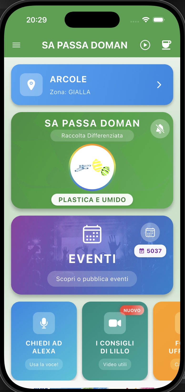 Schermata App Sa Passa Doman